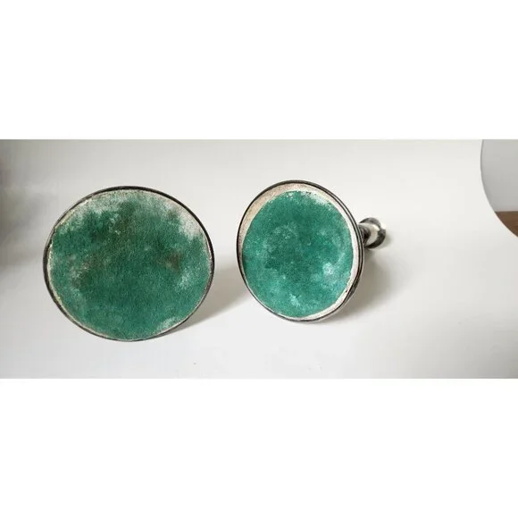 Vintage Hans Jensen Eisenberg-Lozano Mid-1900s Modern Silverplate Candlesticks - Picture 9 of 9